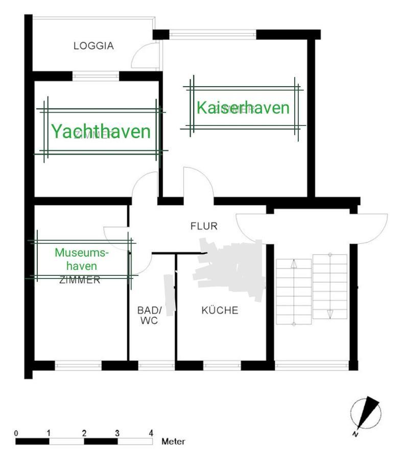 Ferienwohnung Breitschuhs Havenwelten Bremerhaven Eksteriør billede